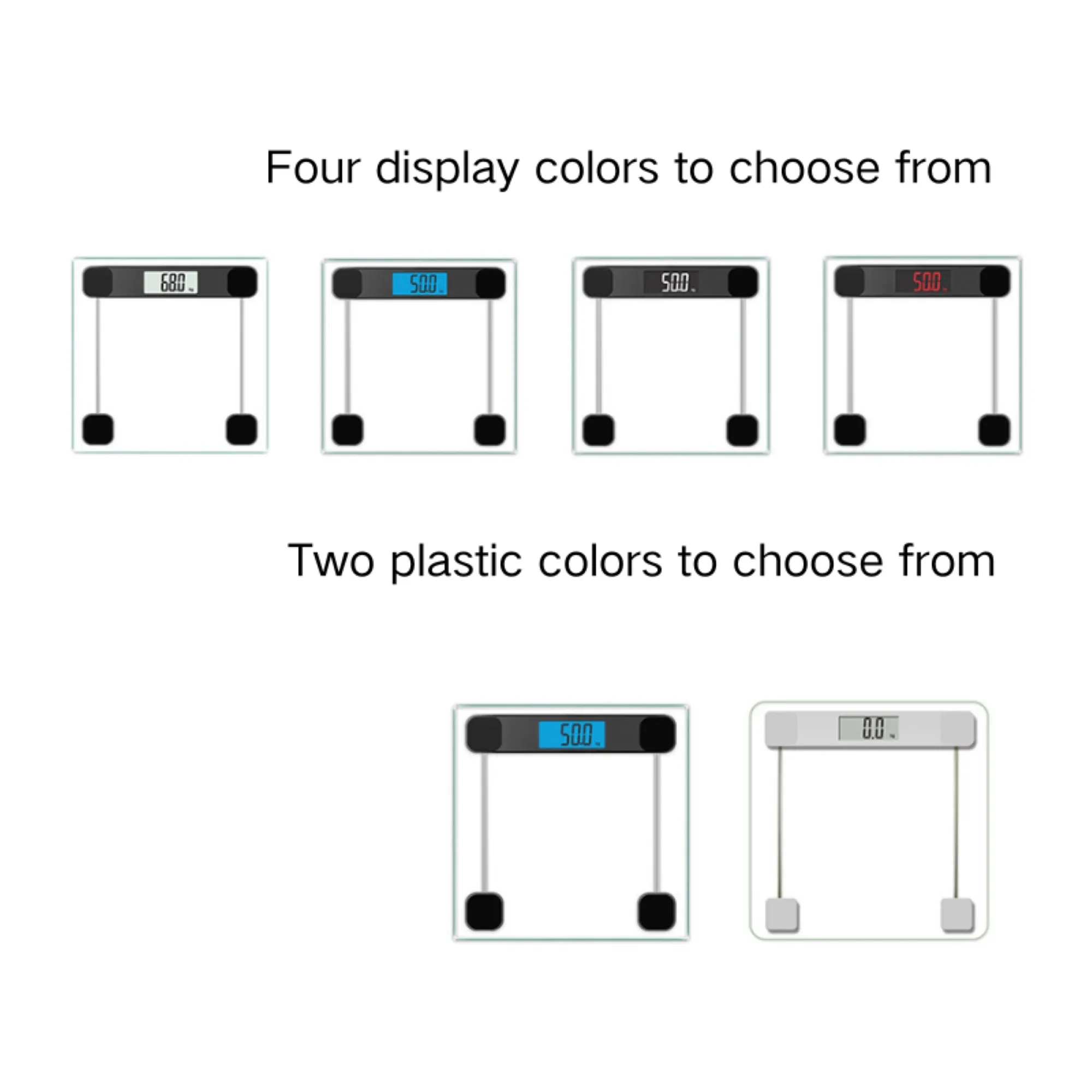 Tempered Glass Transparent Digital Scale 3