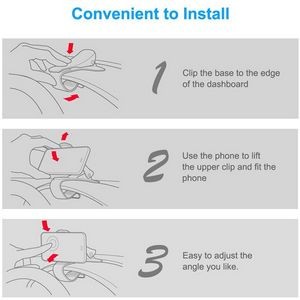 Universal HUD Design Car Phone Holder With Anti Slip Clip 6