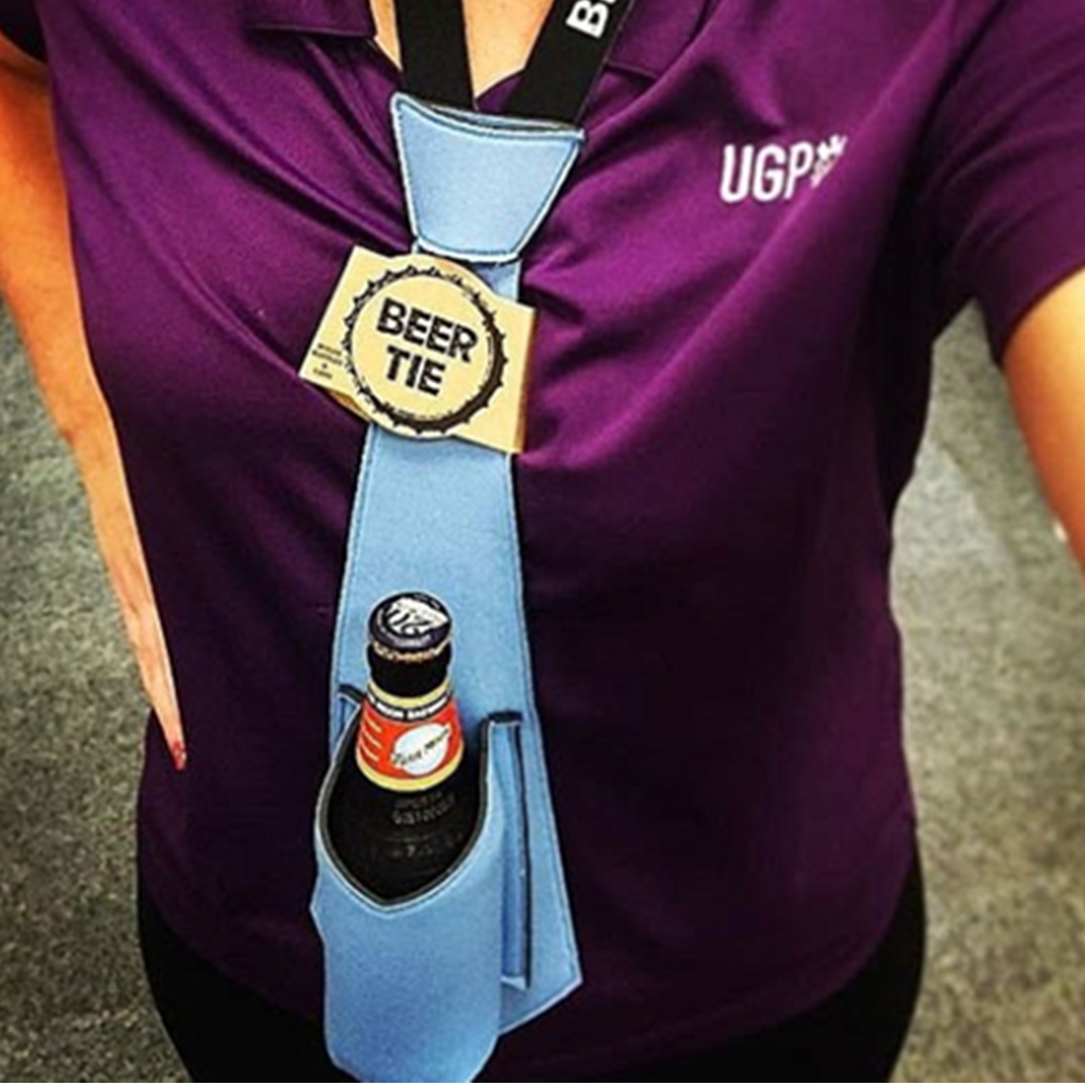 Neoprene Neck Tie Can Cooler, custom koozie with logo imprint 5