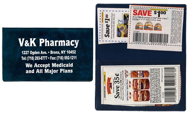 Two Pocket Coupon Case in Executive Vinyl 9