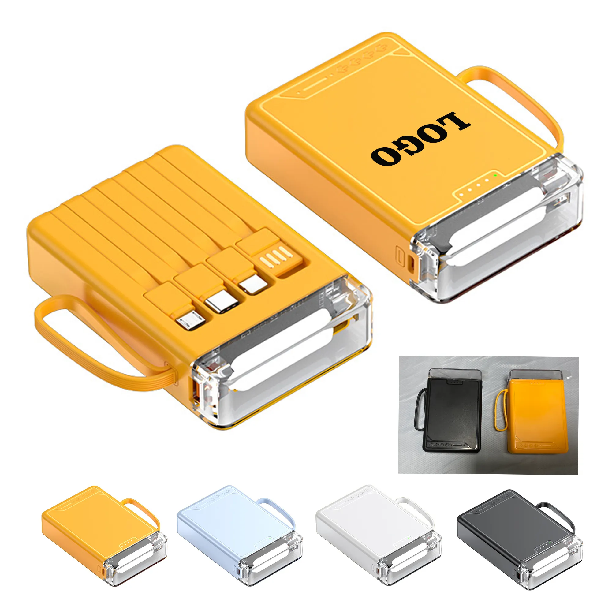5000 mAh LED Flashlight With Four-wire Power Bank