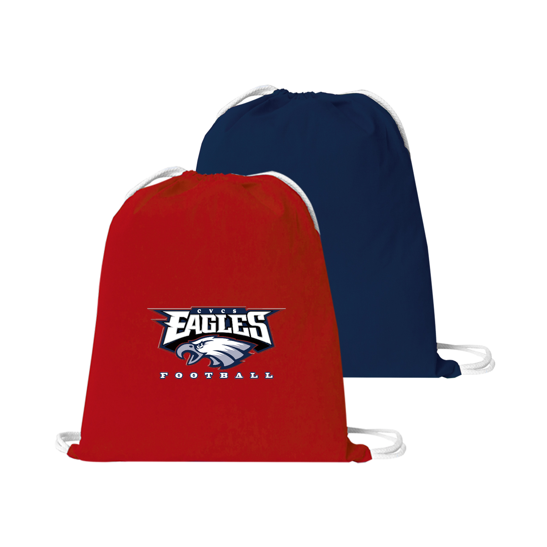 6oz. Colored Cotton Drawstring with White Cord 6