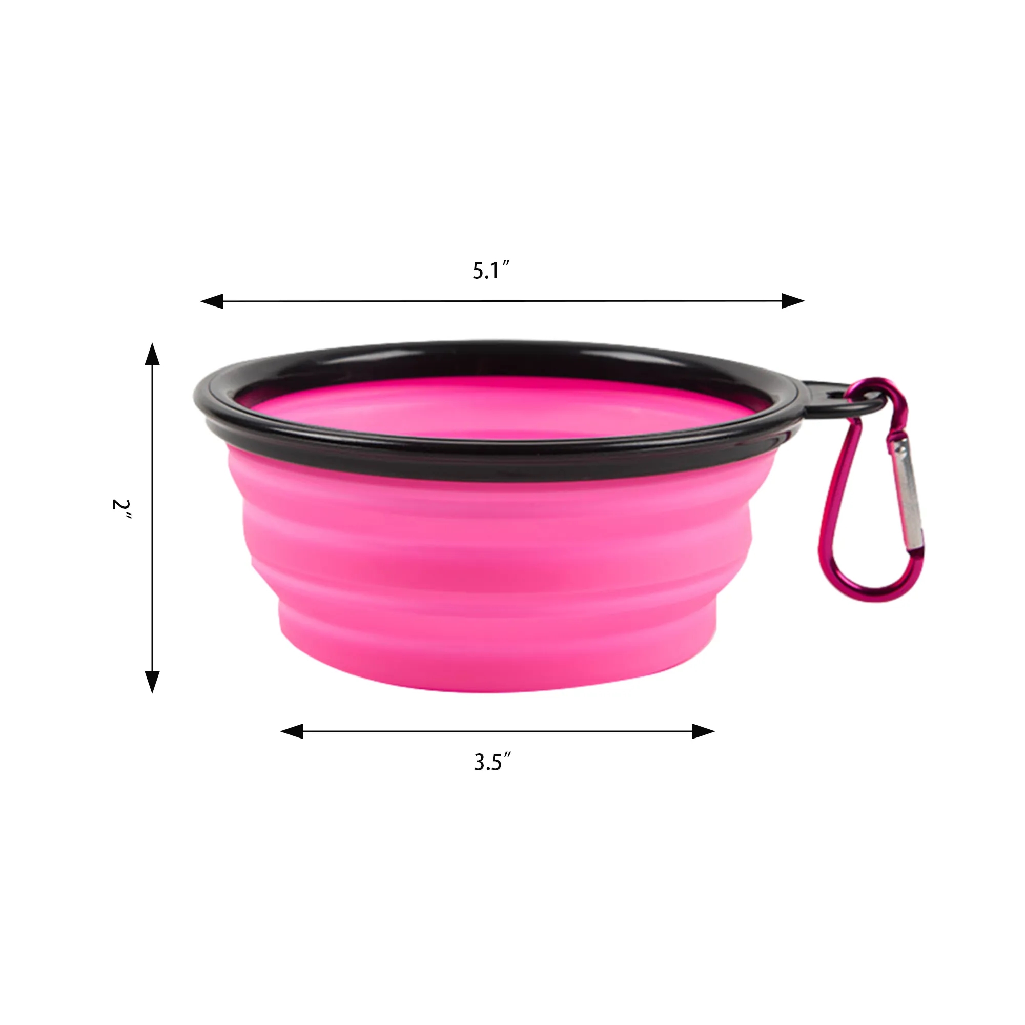 Portable Pet Folding Outdoor Dog Food Bowl Travel MOQ 100PCS 4