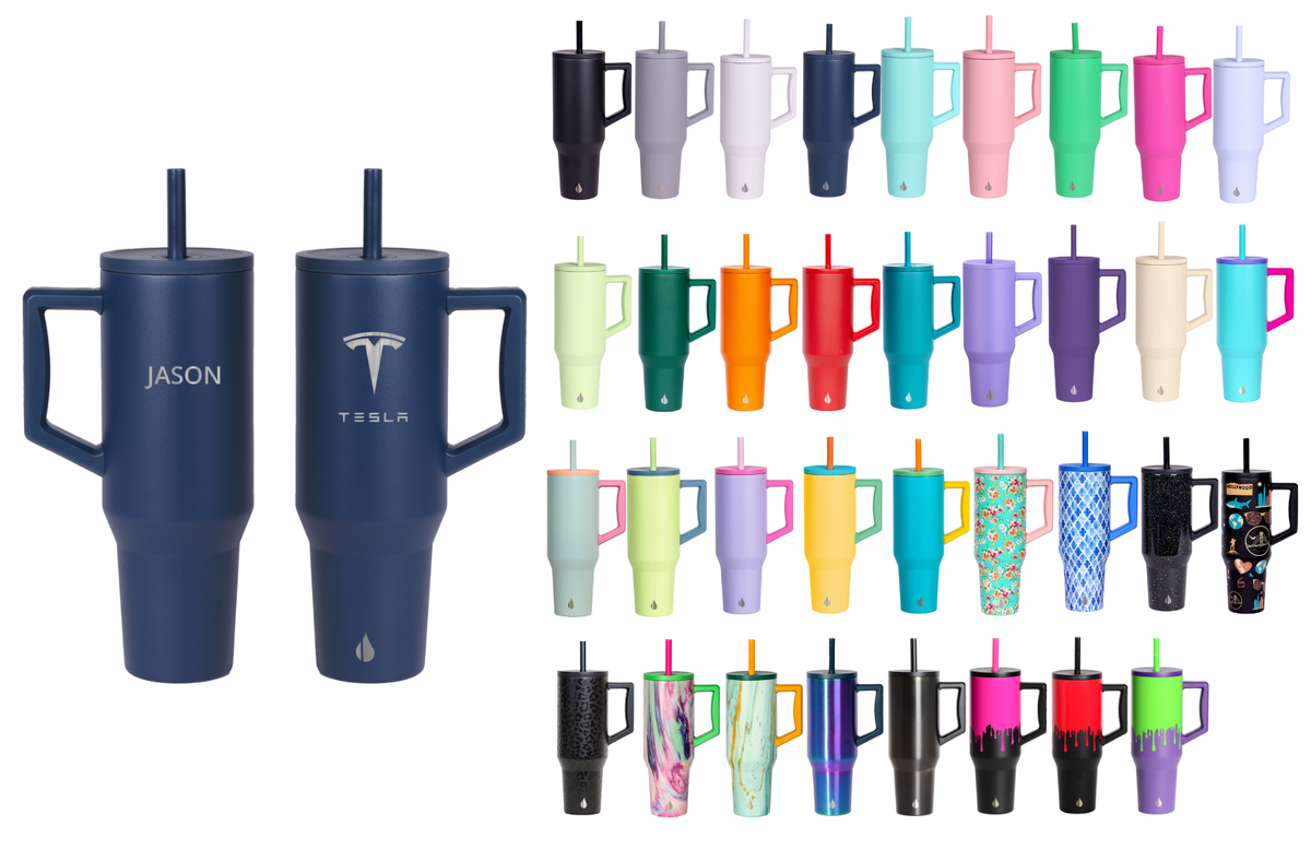 Elemental® Commuter 40oz Stainless Steel Tumbler with Handle and Straw 35