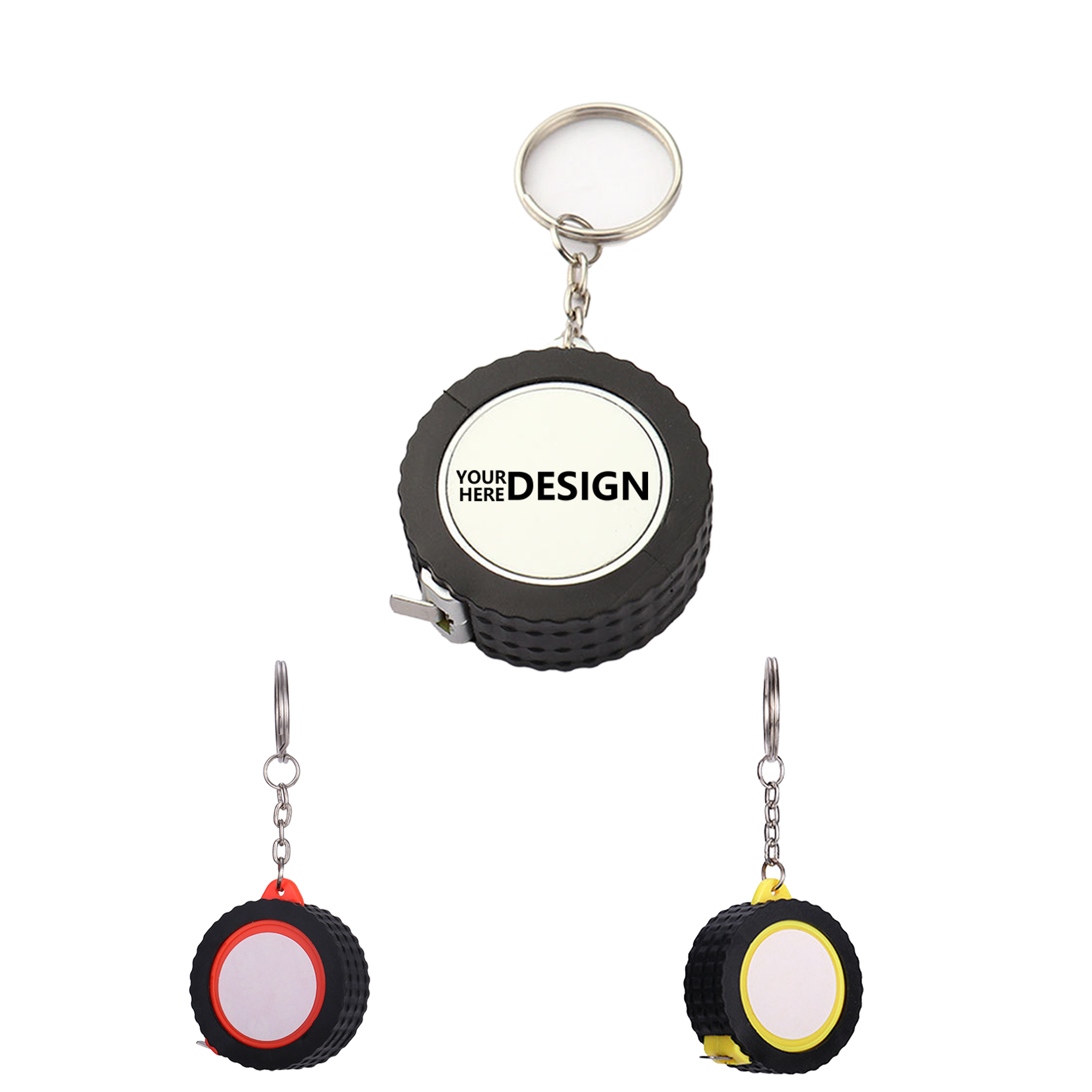 Tire-Shaped Tape Measure Keychain 1