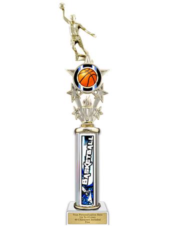 Trophy, 18" Action Matrix Blue Basketball 1 column 2