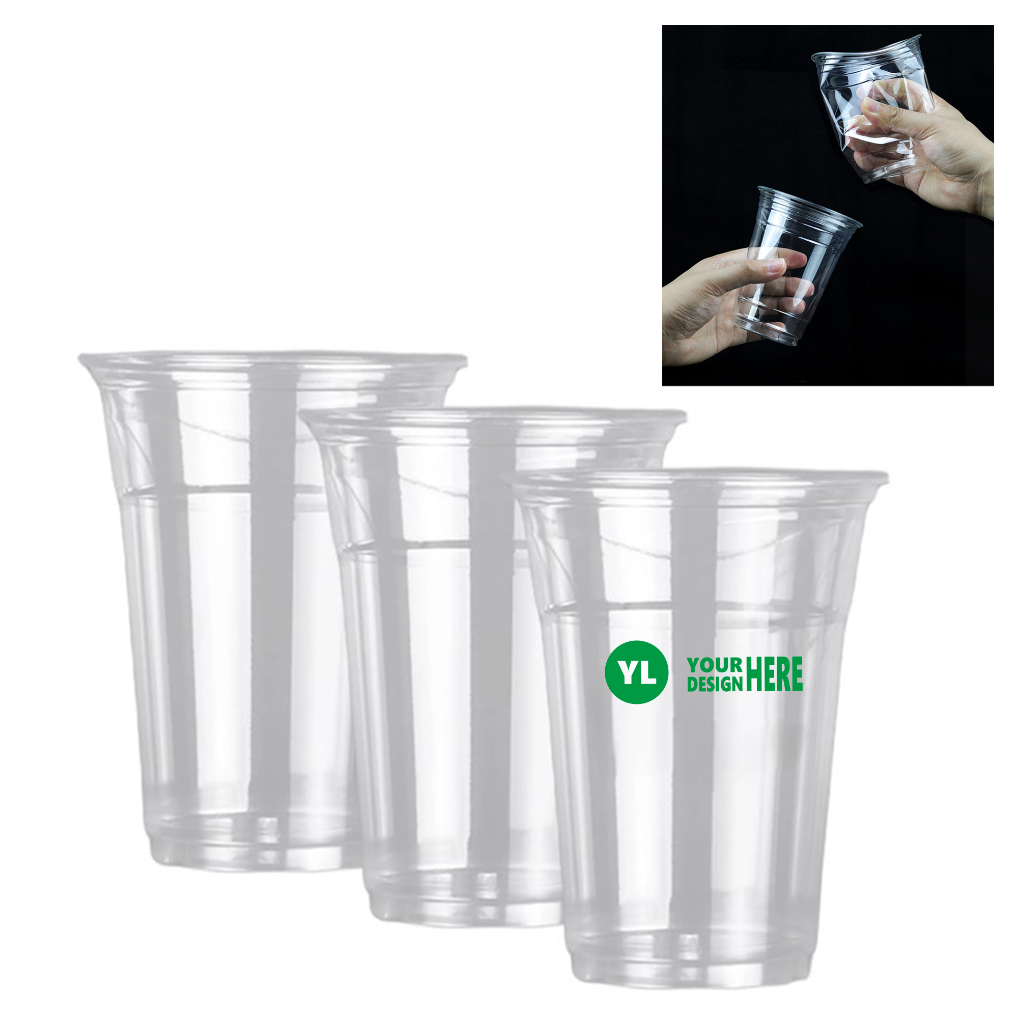 Lightweight 12oz Clear Plastic Cup For Everyday Use 2