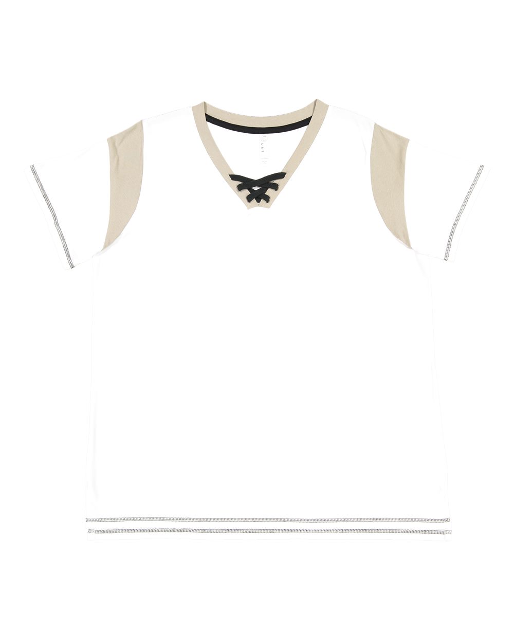 Women's Curvy Lace Up Fine Jersey Tee - 3833 3