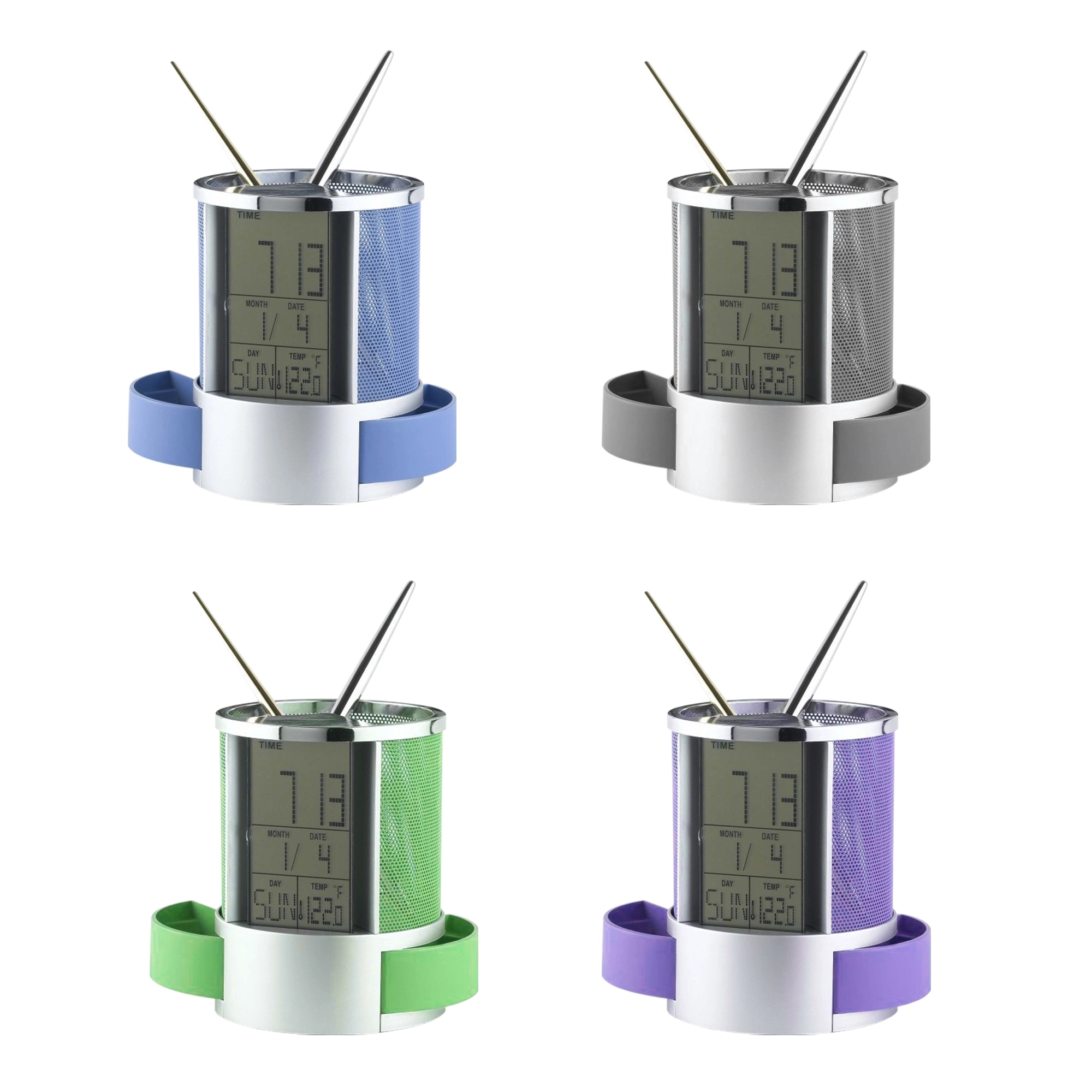 Digital Alarm Clock Pen Holder 6