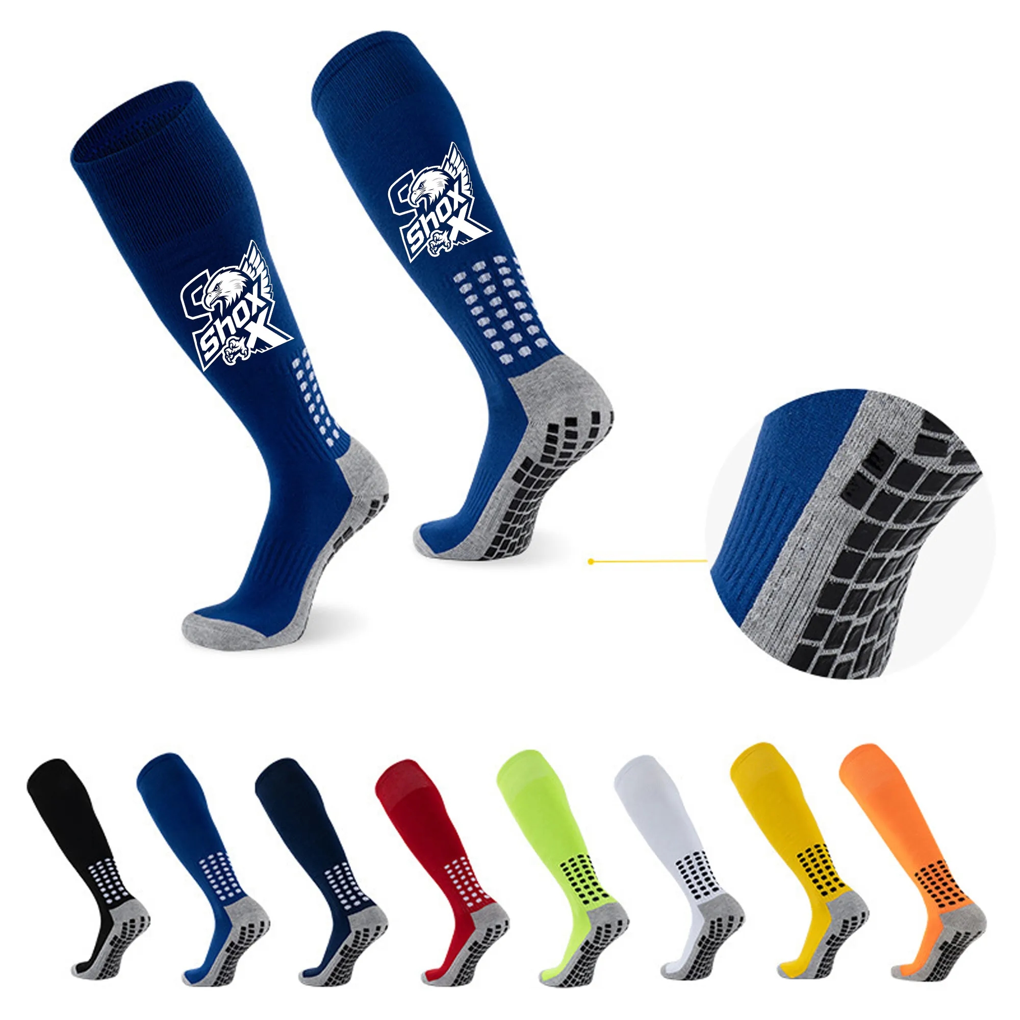 MOQ 50 Anti-slip Long Football Socks 4