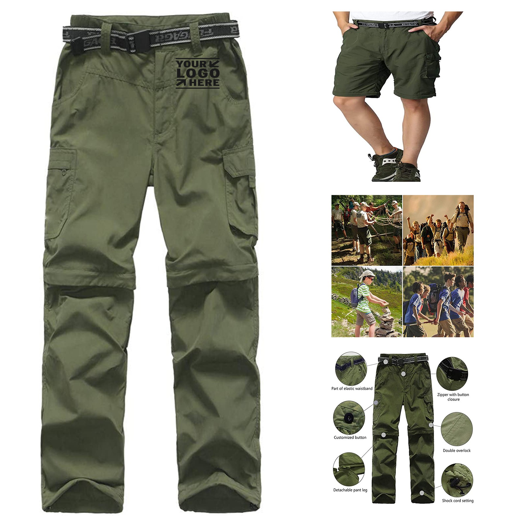 Men's Lightweight Detachable Hiking Pants 1
