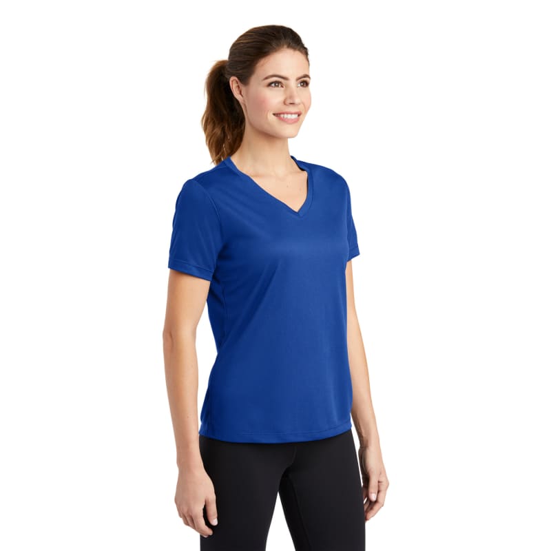 Sport-Tek Women's PosiCharge RacerMesh V-Neck Tee. 115