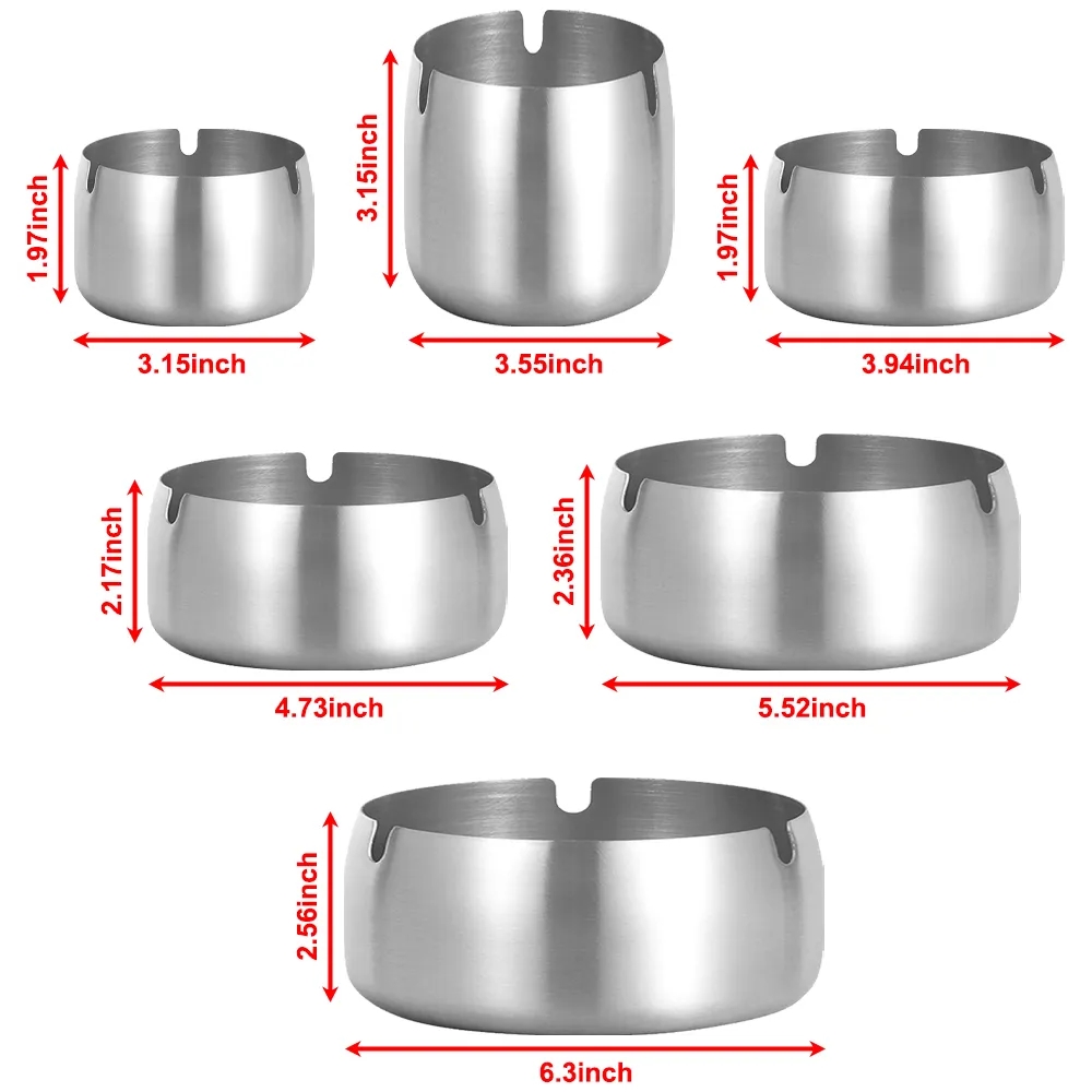 Smokers Indoor Outdoor Stainless Steel Ashtray Outside Patio 13