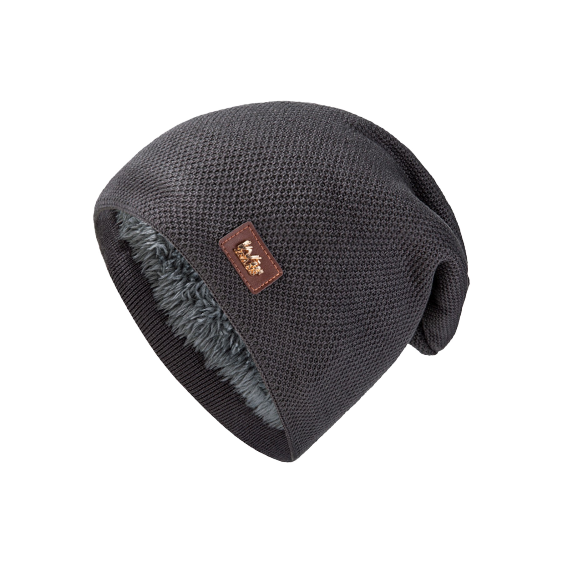 Knitted Fleece Beanie 6