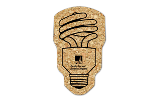 Fluorescent Bulb Cork Coaster 4