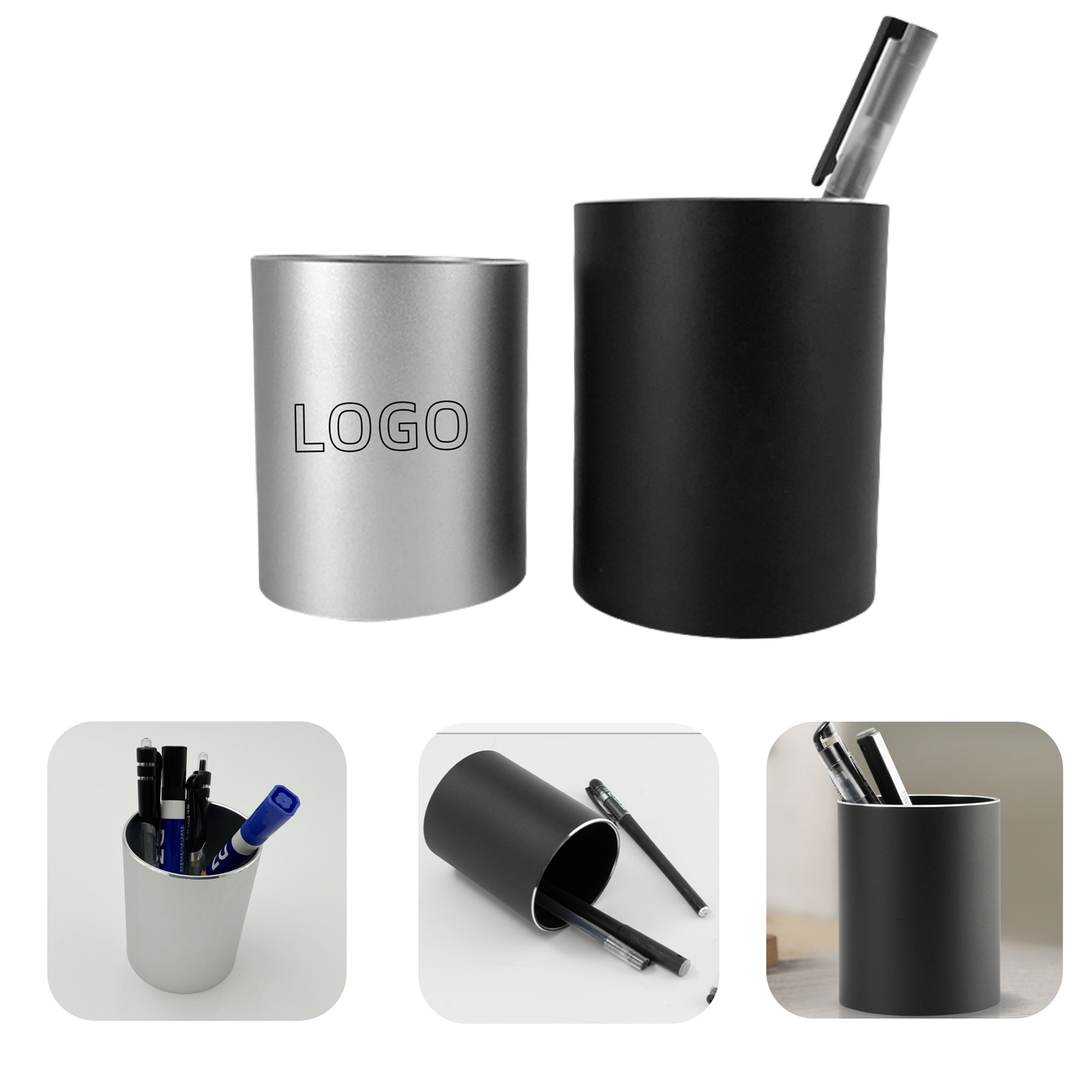 Metal Pencil Holder Cup Stationery Organizer 2