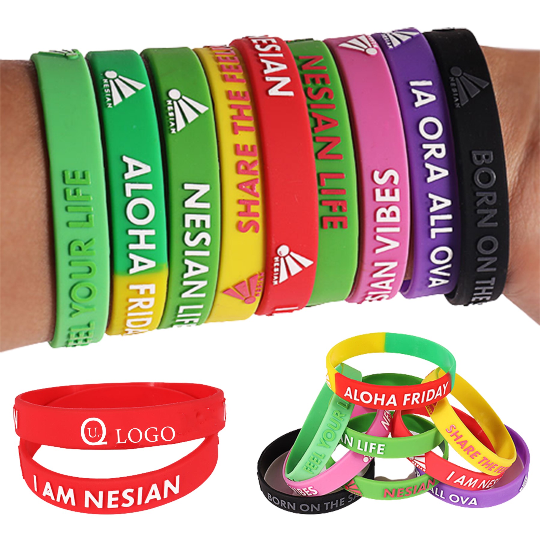 Embossed Silicone Wristband