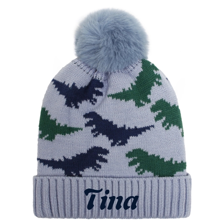 Baby Knitted jacquard hat Pom Beanie With Cuff 10