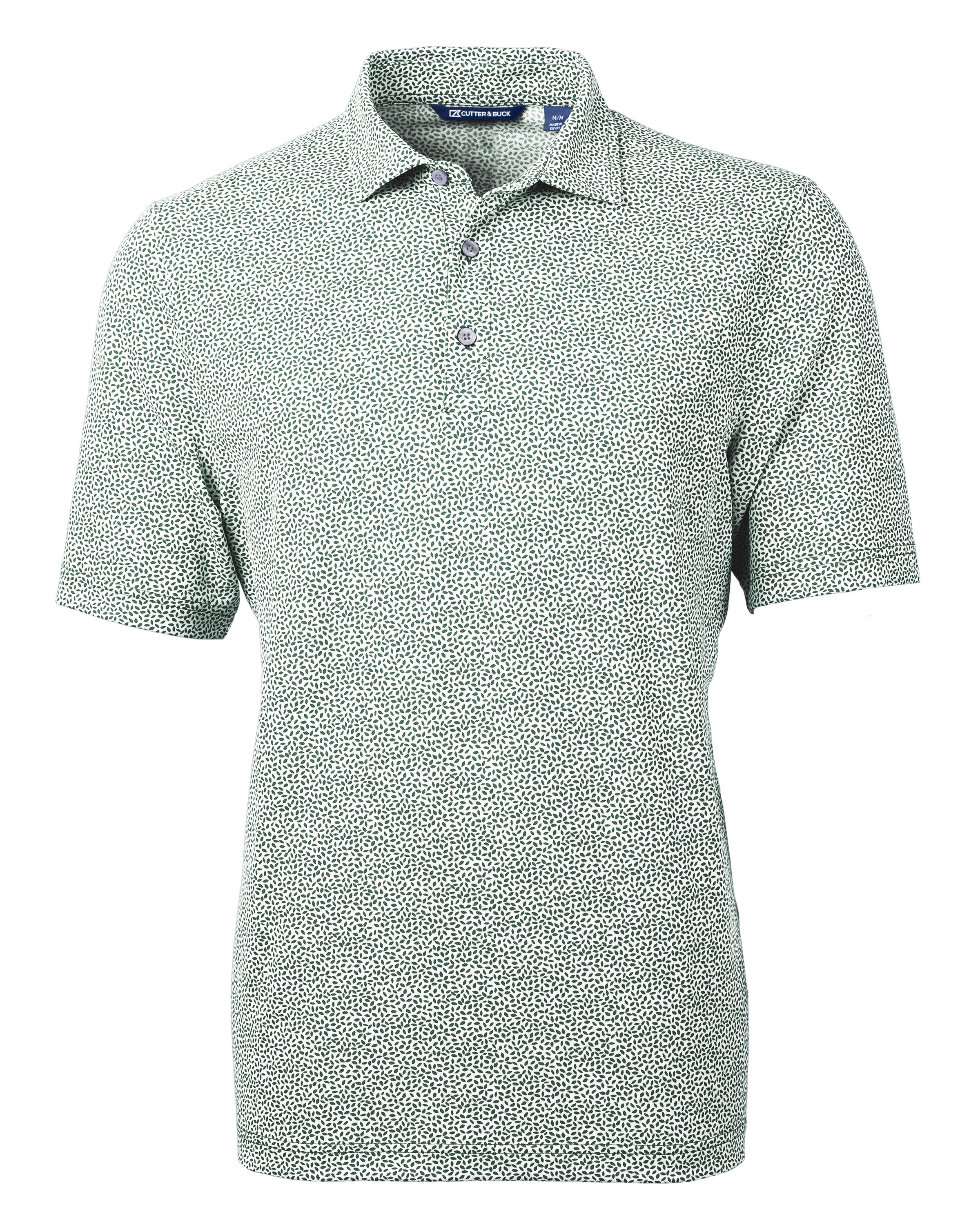 Cutter & Buck Virtue Recycled Botanical Print Featherlight Pique Mens  Polo 76