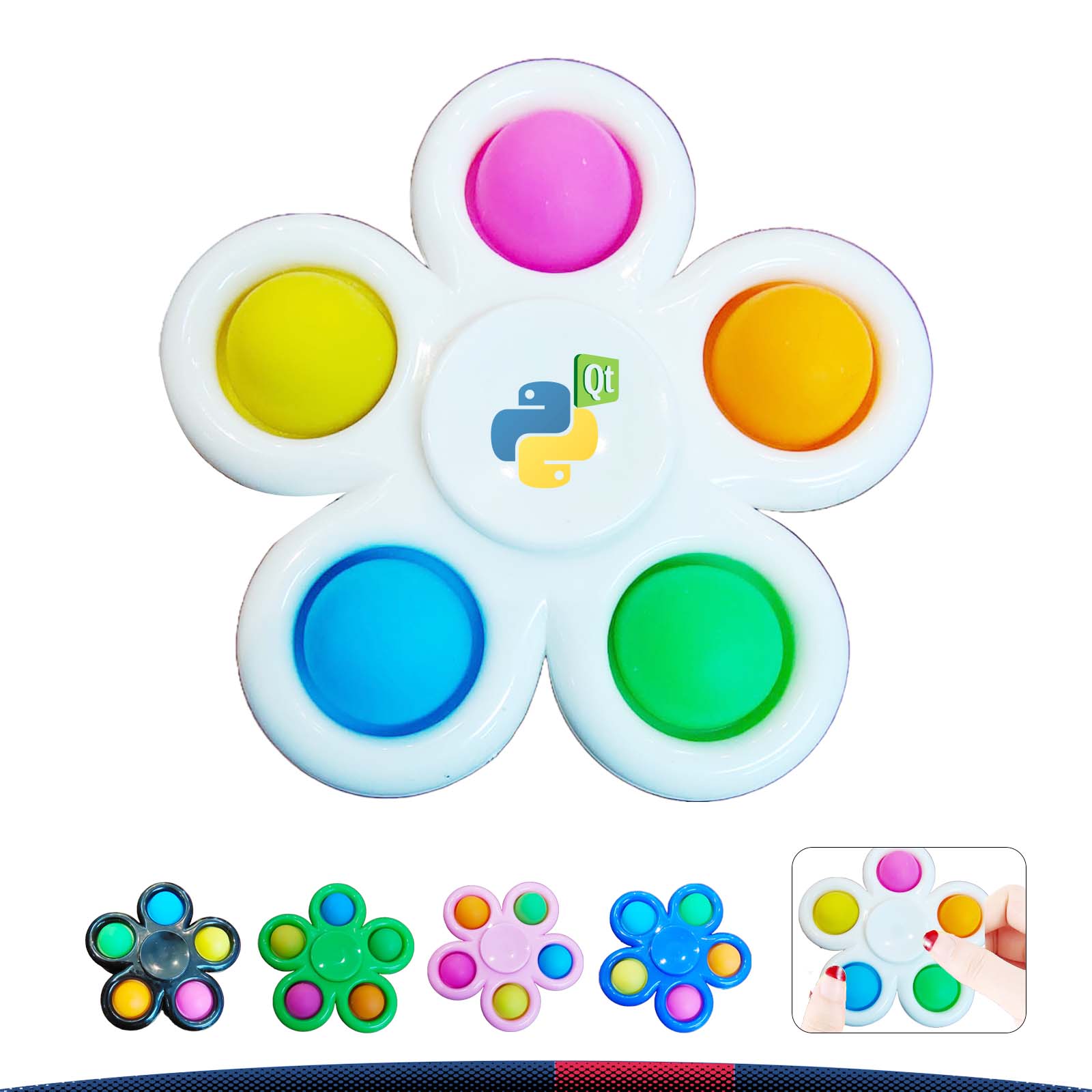 Ariel Push Bubble Fidget Spinner 4