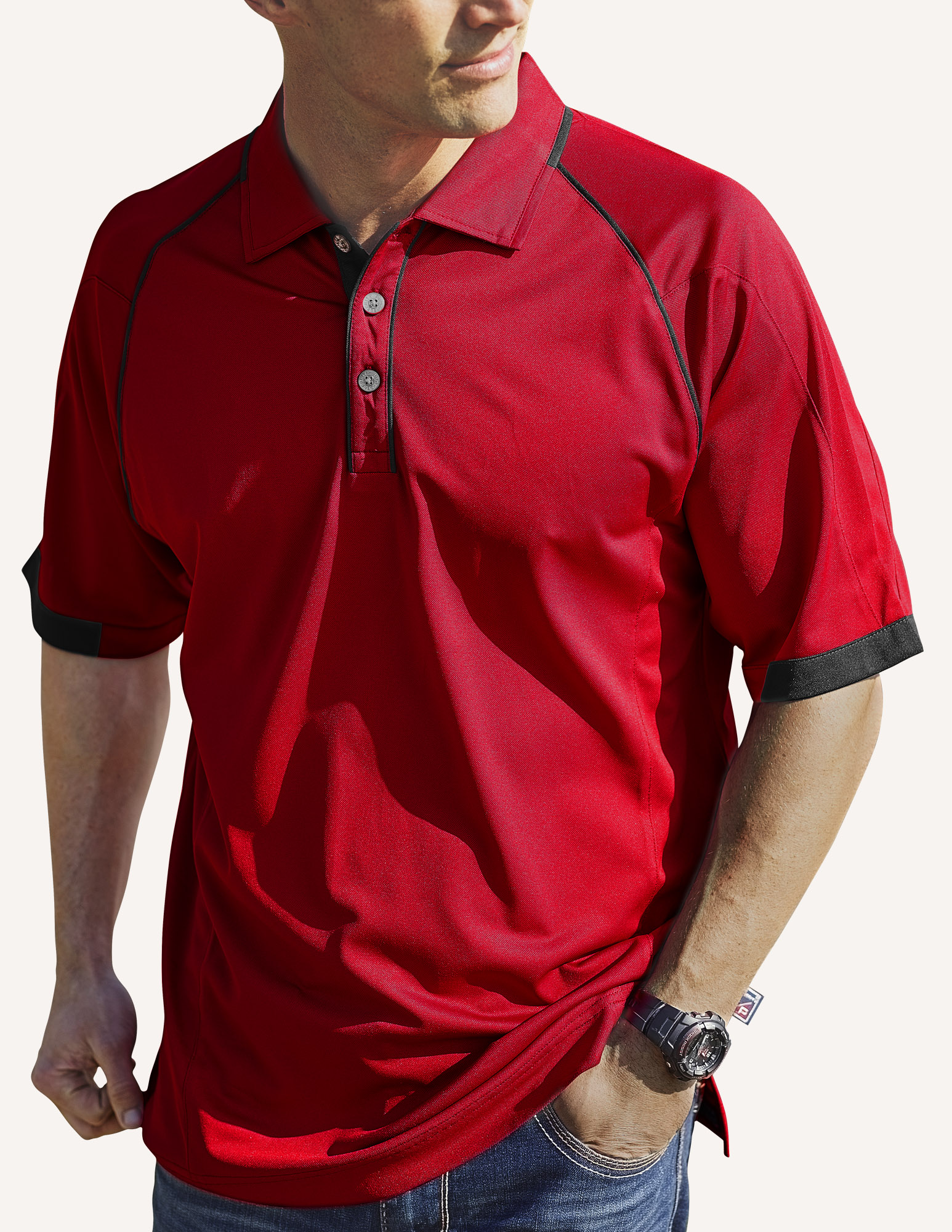 Men's Aloha Hybrid Cooler Polo Shirt 5
