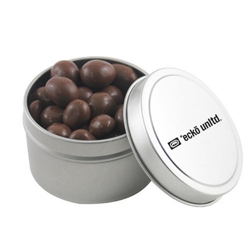 Round Tin with Chocolate Peanuts 1