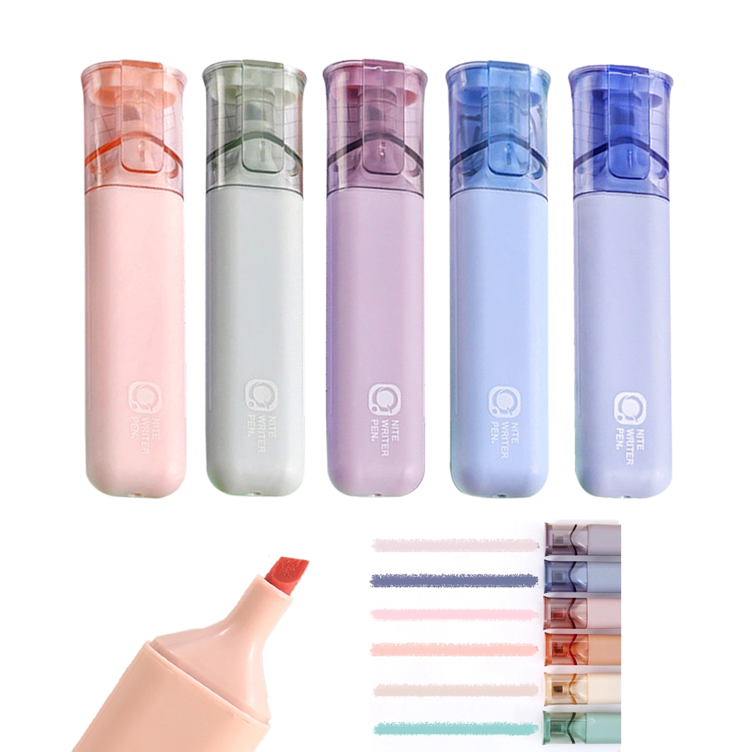 Highlighter 4 Pastel Assorted Colors 3
