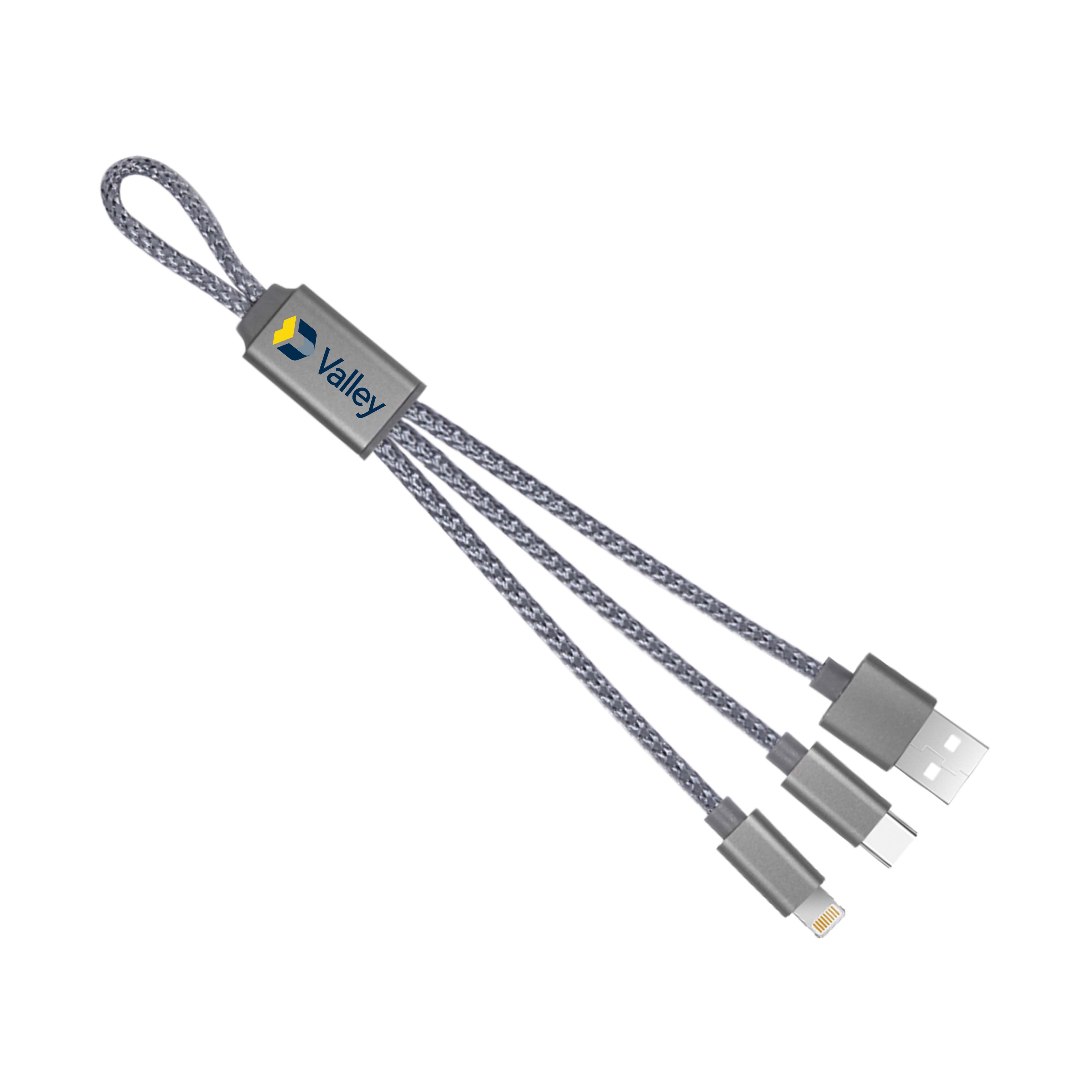 TriLoop 3-in-1 Braided Keychain Cable 9