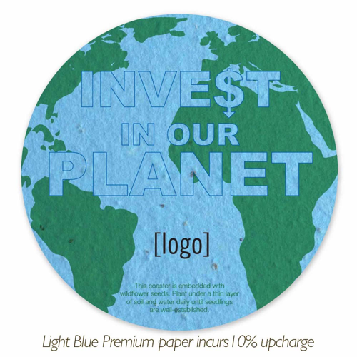 Seed Paper Coaster, 3.875 Circle 4