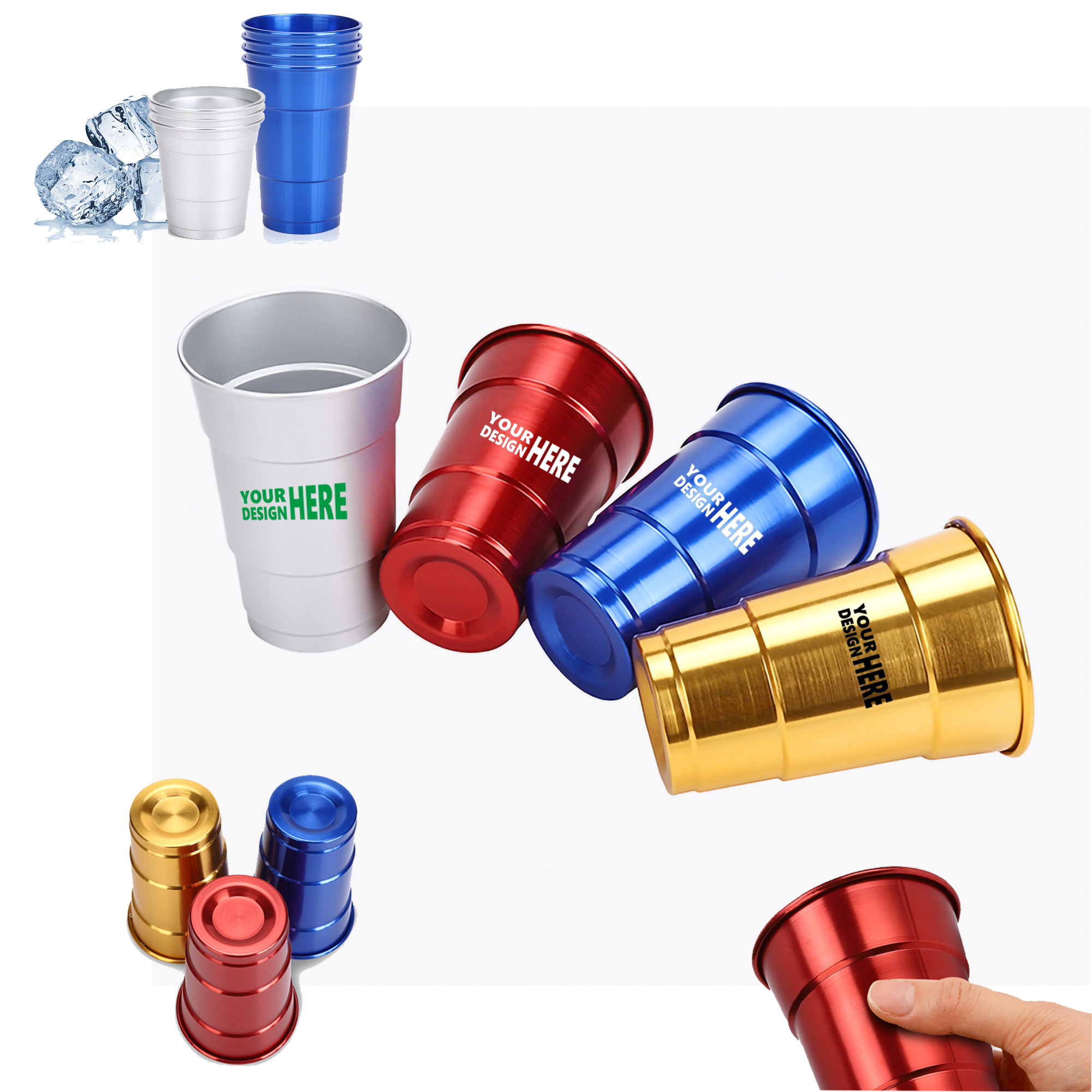 16oz Custom Reusable Stadium Party Beer Aluminum Cup 5