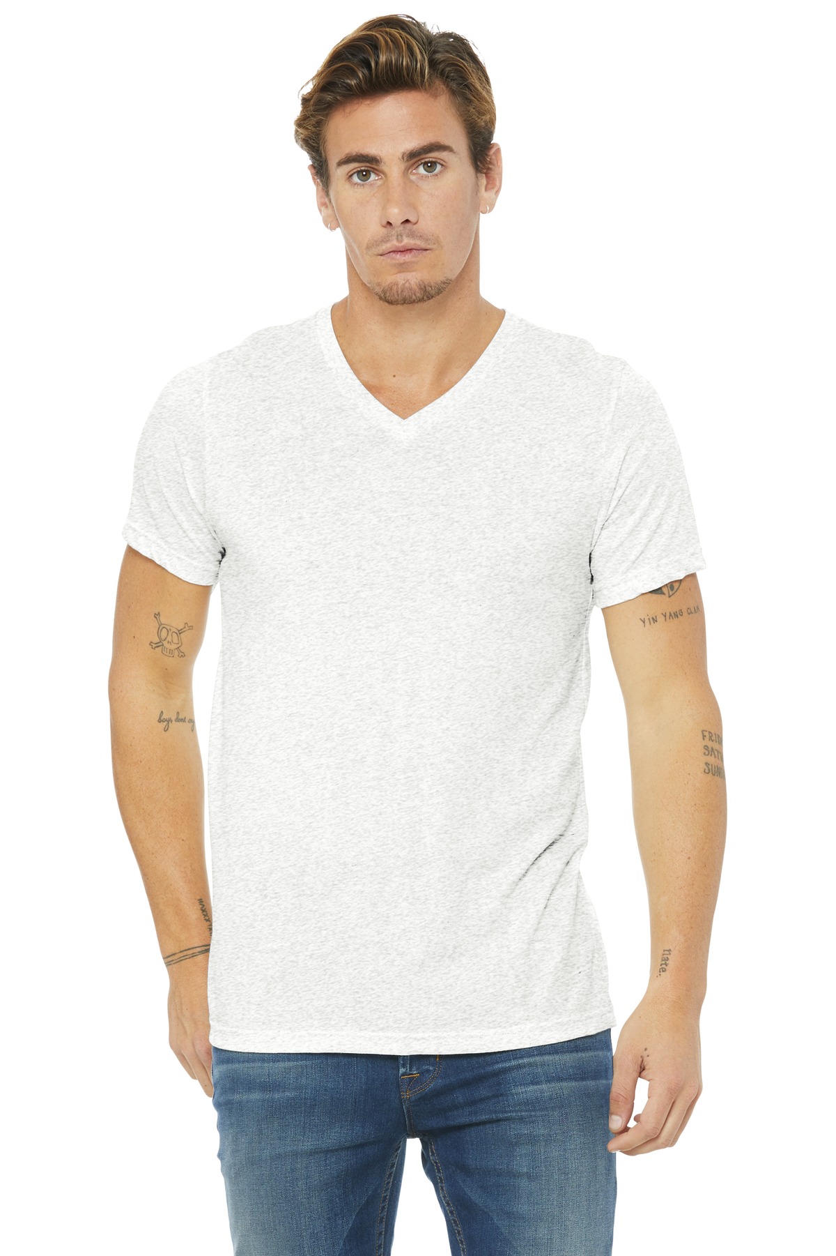 BELLA+CANVAS Unisex Triblend Short Sleeve V-Neck Te. BC3415 23