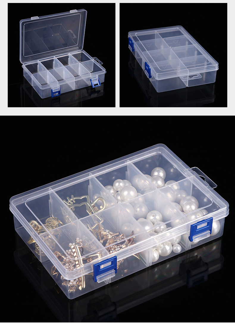 8 Grids Plastic Clear Organizer Box 12