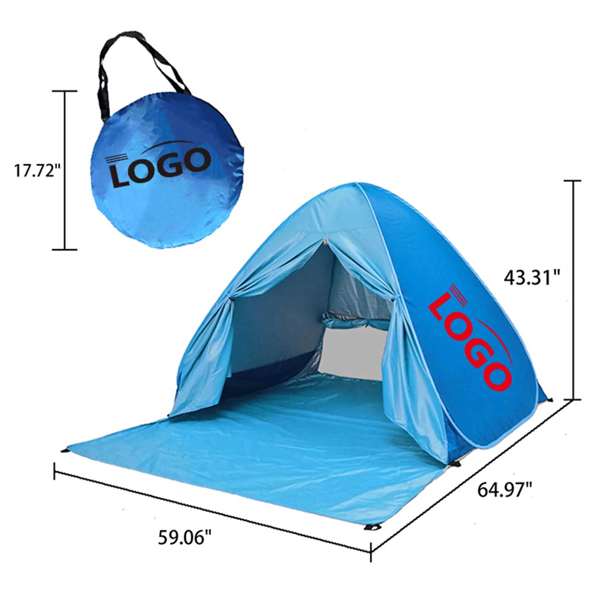 Portable Pop Up Beach Tent 2