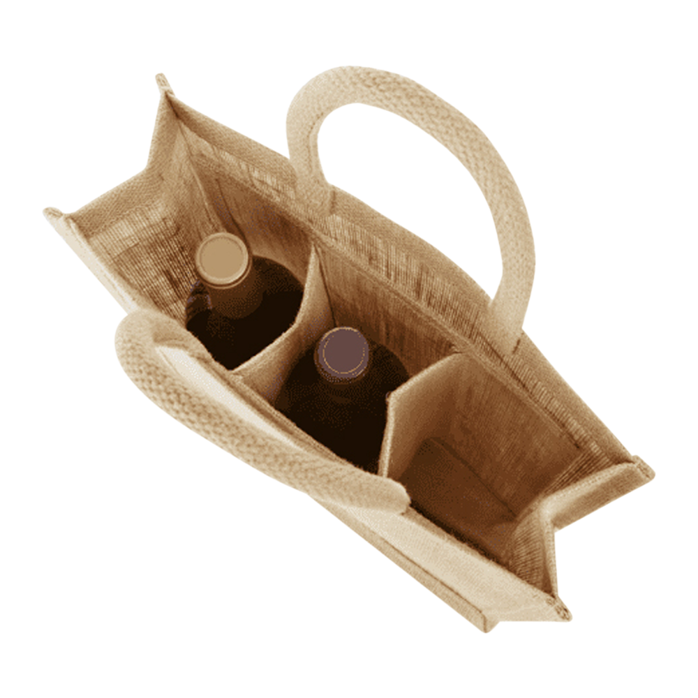 3-Bottle Jute Tote 2