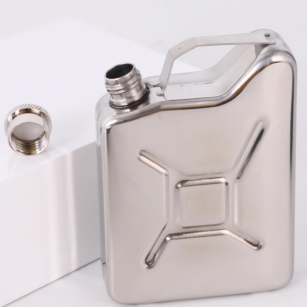 5 oz Oil Drum Shape Stainless Steel Leakproof Liquor Flask 5