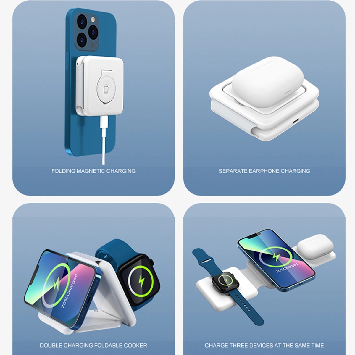 3 in 1 Magnetic Foldable Wireless Charger 2