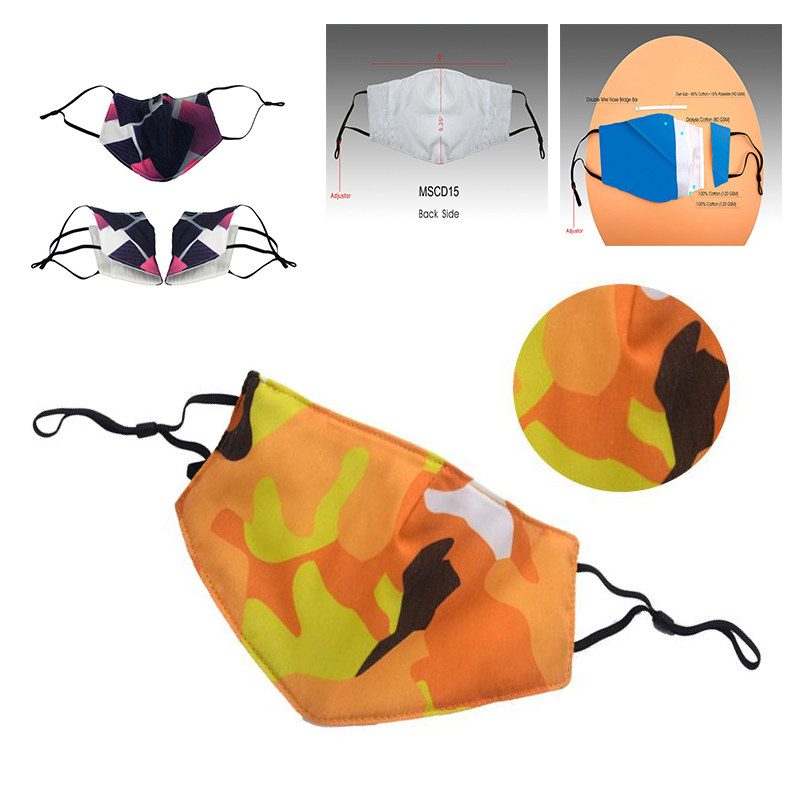 3 Layer Cotton Full Color Face Mask 1