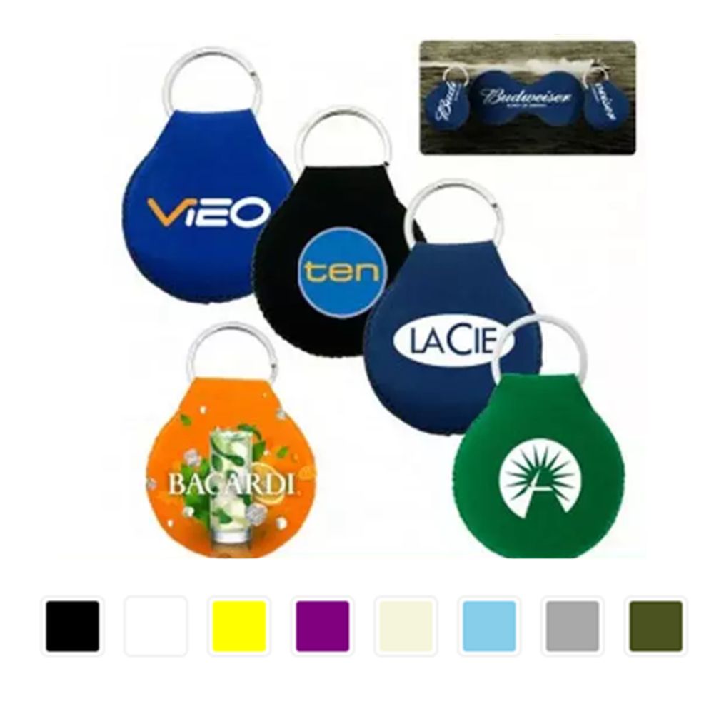 Round Neoprene Floating Key Tag 5