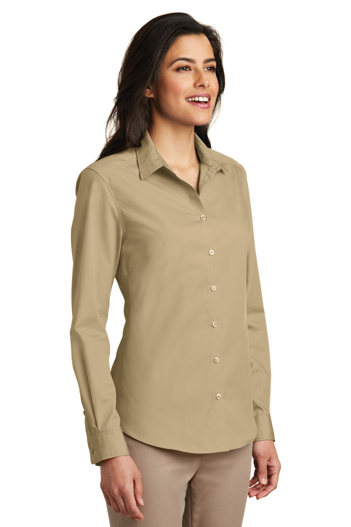 Port Authority Women's Long Sleeve Carefree Poplin Shirt. LW100 55