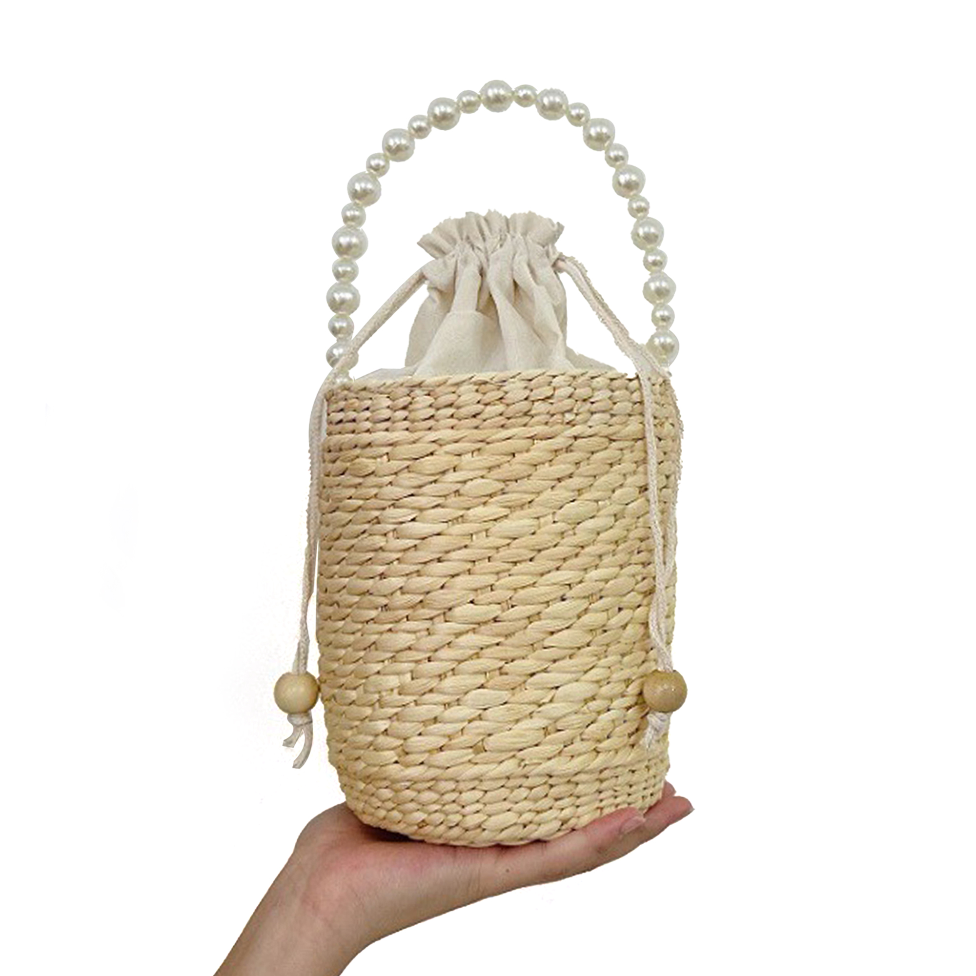 Rattan Round Handle Woven Tote Bag 6