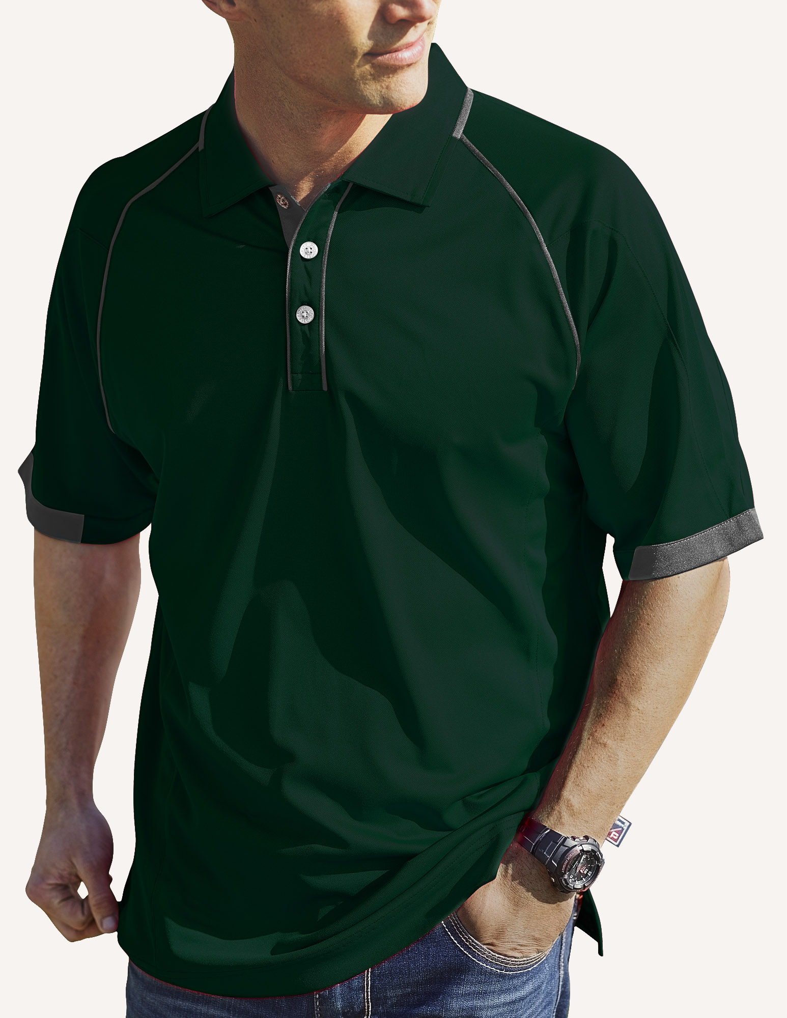 Men's Aloha Hybrid Cooler Polo Shirt 13