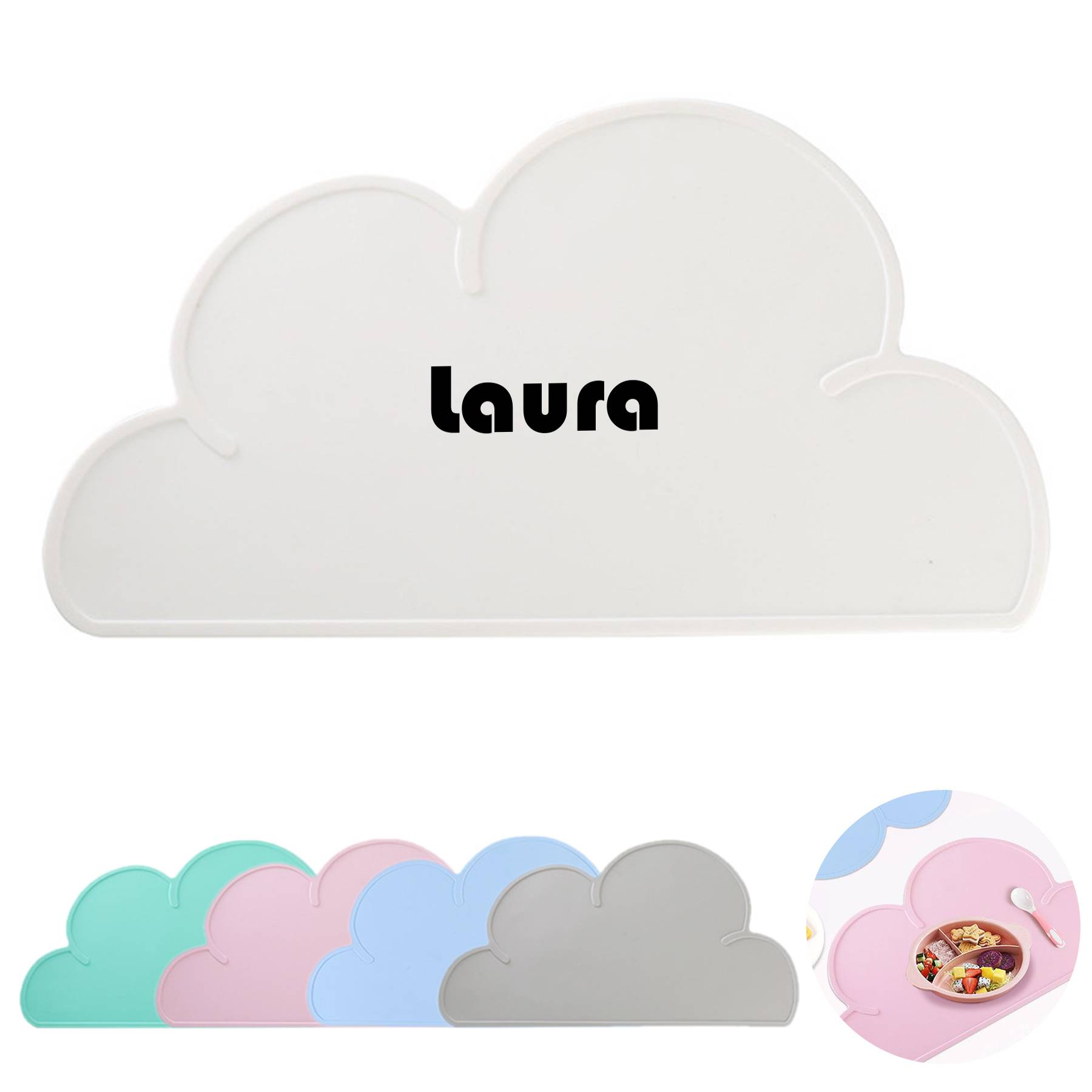 Children's Cloud Silicone Placemat 2