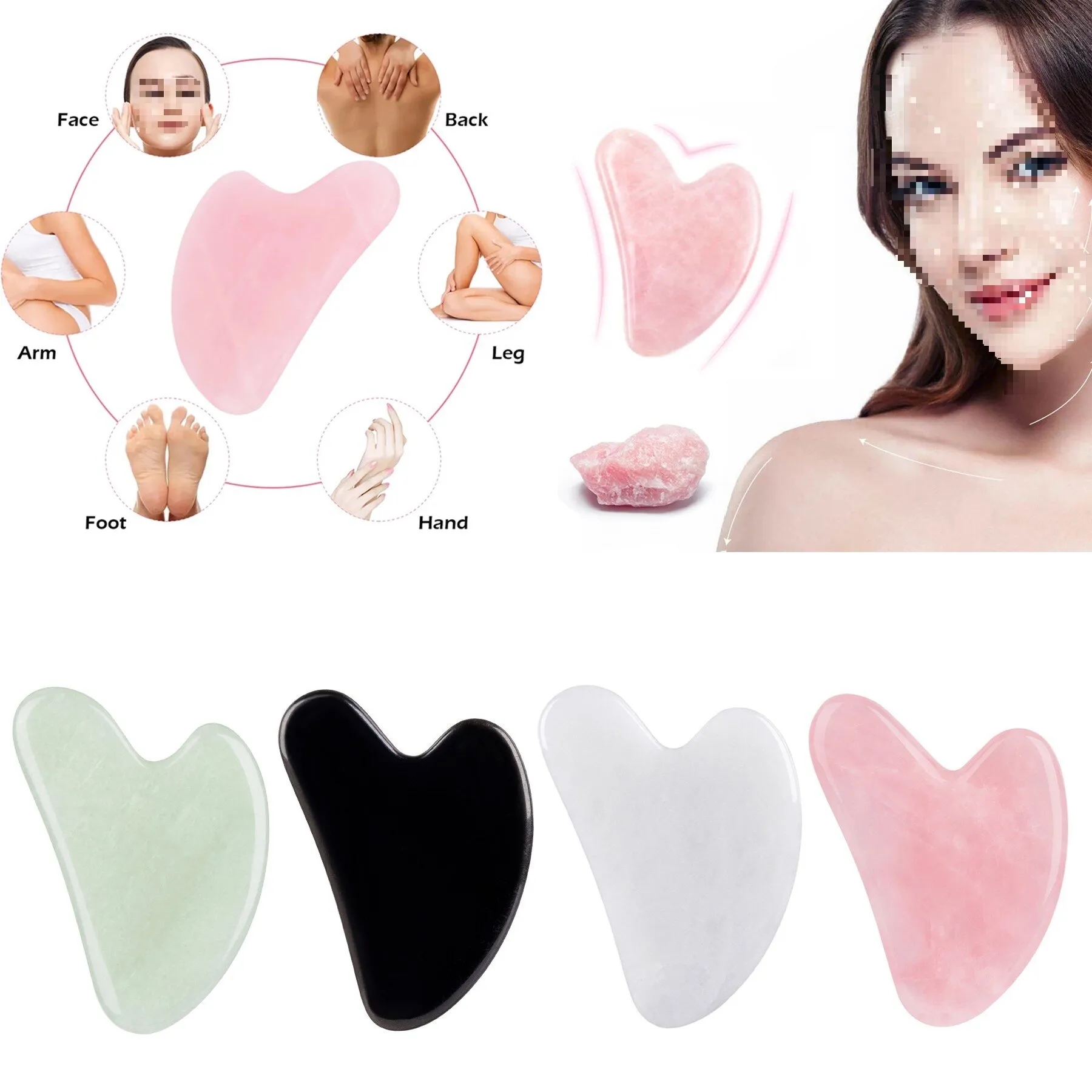 Facial jade massage scraping tablets 8