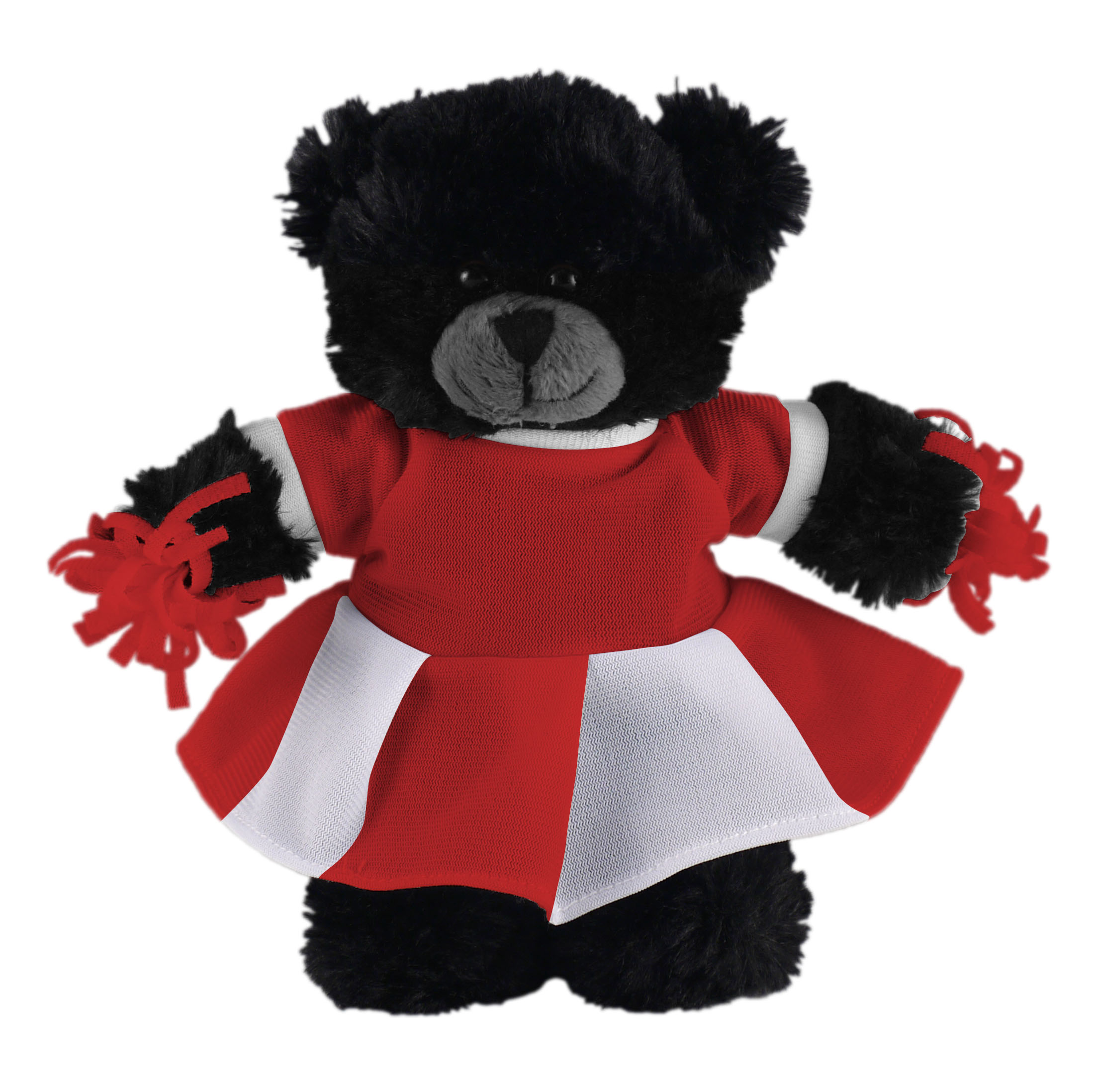 Soft Plush Stuffed Black Bear with Cheerleader Outfit 3