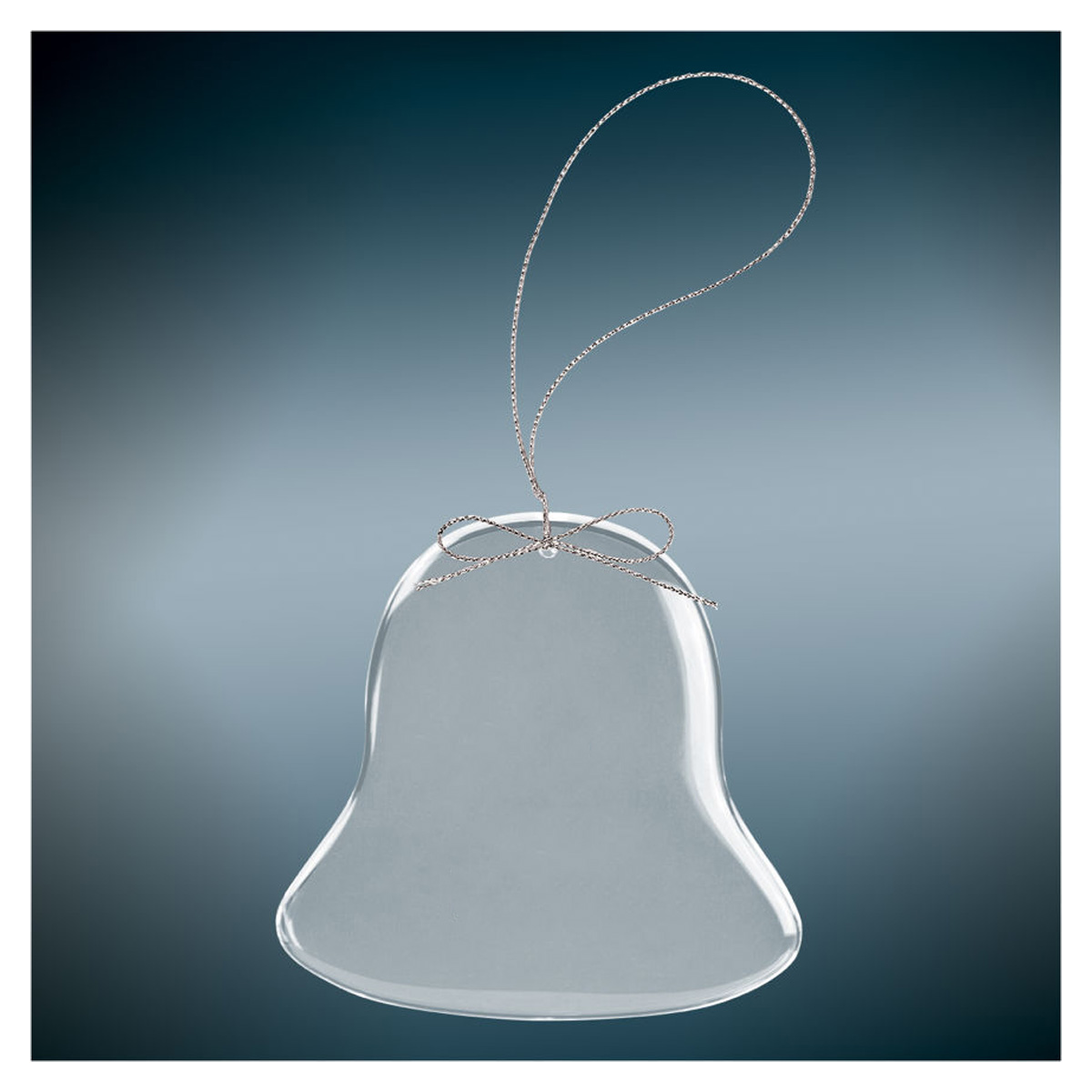 3" Bell Clear Glass Ornament 3