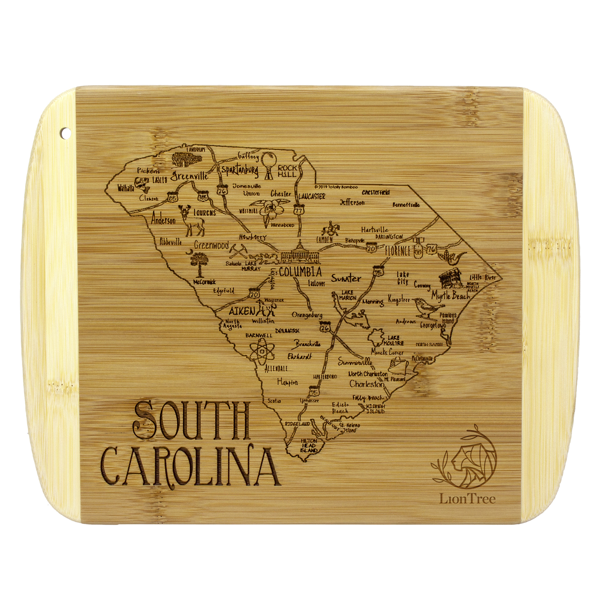 A Slice of Life South Carolina Serving & Cutting Board