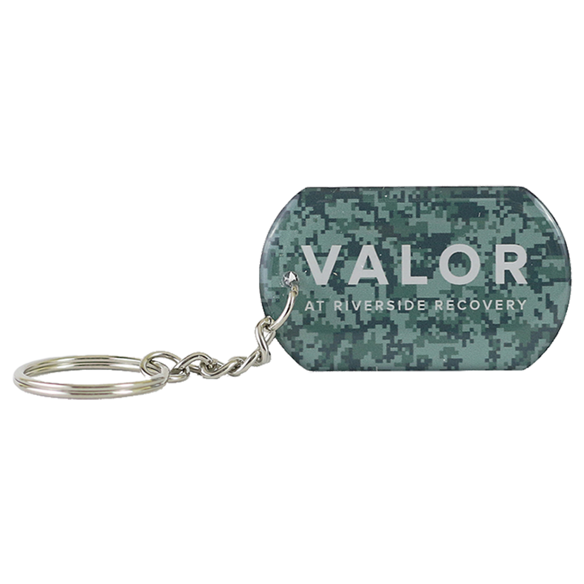 Dog Tag pendant on Key Chain (Single Sided)