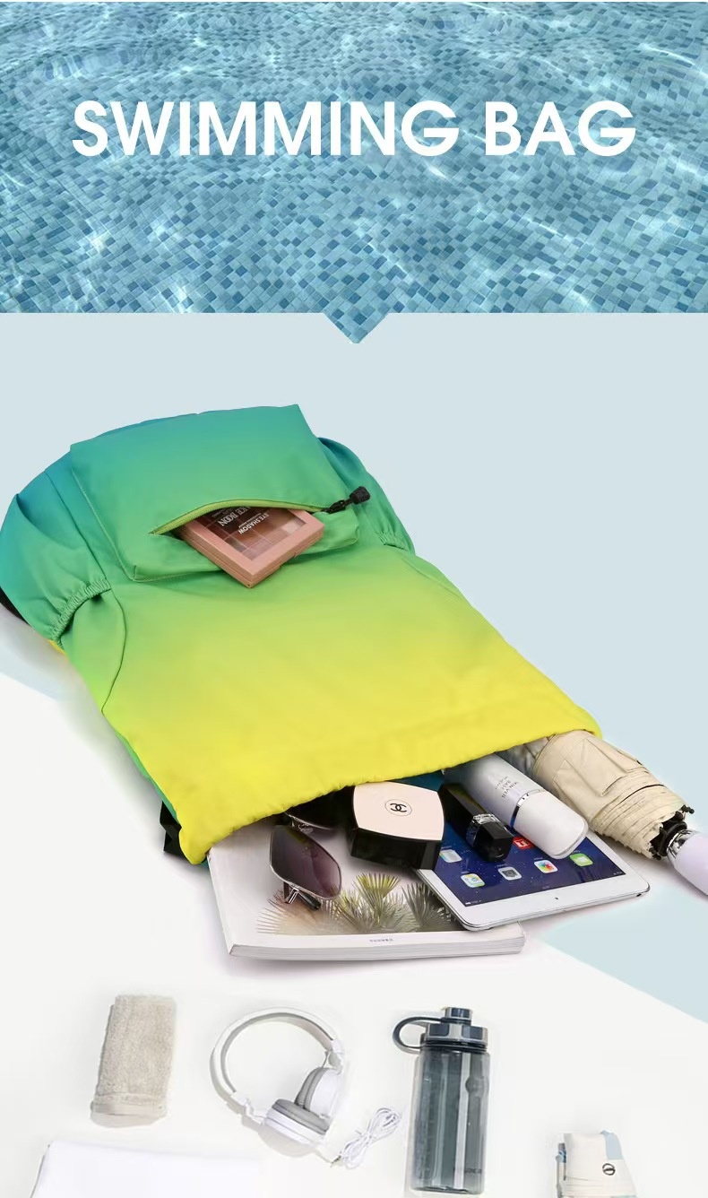 Youthful & Vibrant Gradient Color Waterproof Backpack For College & Sport & Travel & Beach & Gym 7