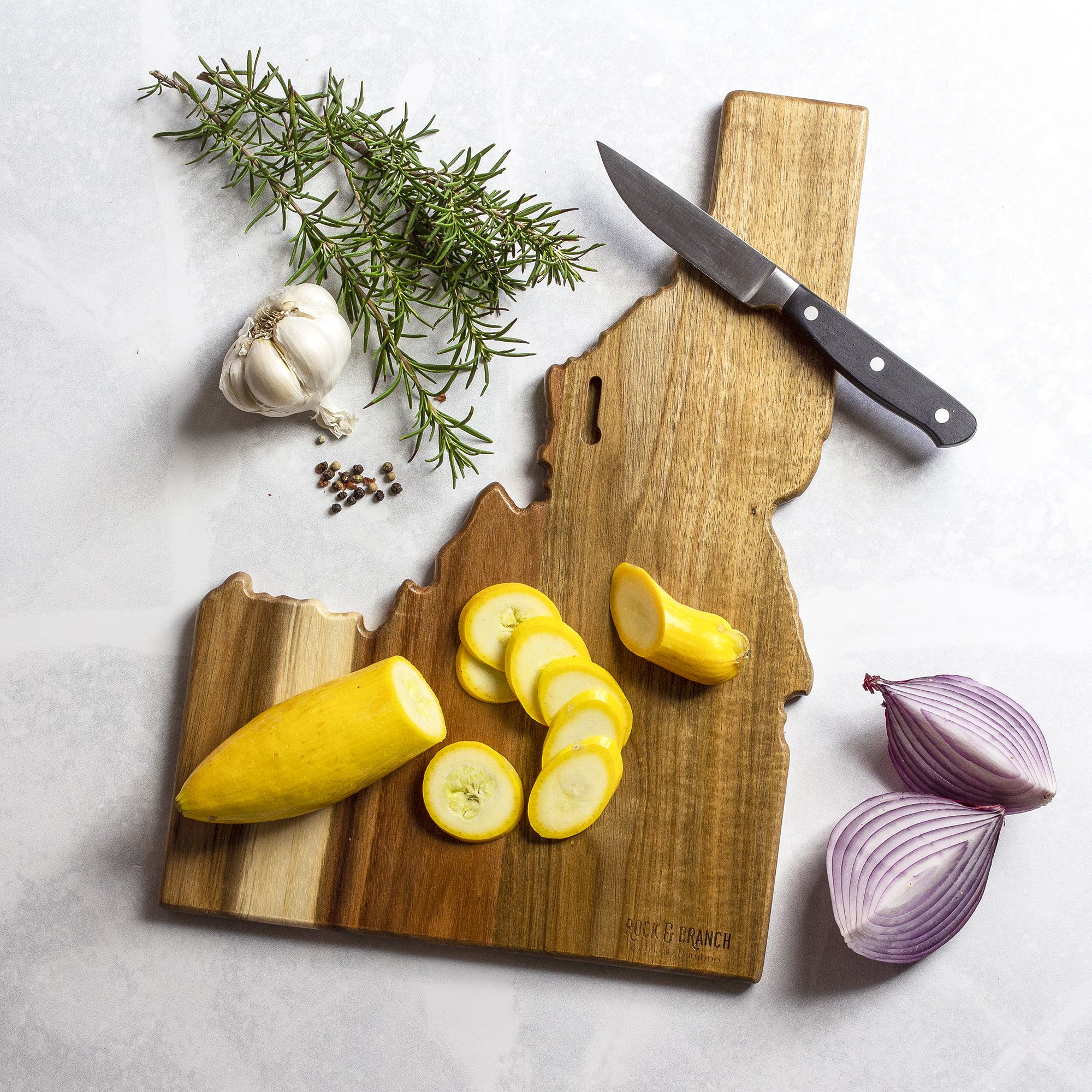 Rock & Branch® Origins Series Idaho State Shaped Cutting and Serving Board 7