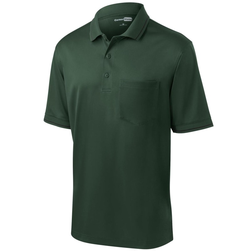 CornerStone Select Snag-Proof Tipped Pocket Polo. 28